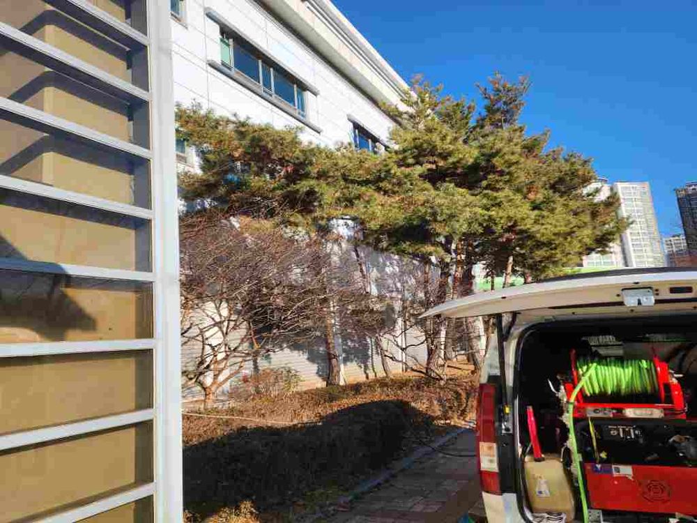 파주 건물 외부 고압세척 작업